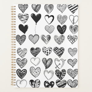 Dessins de Coeurs noir et blanc