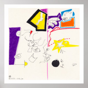 Dessins de nuit et de nuit 2 par PBaud Poster d'ar