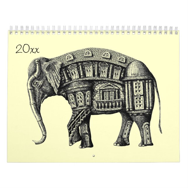 Dessins de stylo d'encre calendrier 2016 (Protection)