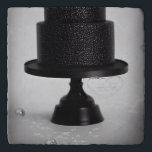 Dessous-de-plat Black Vintage Wedding Cake & Stand<br><div class="desc">Black Vintage Wedding Cake & Stand</div>