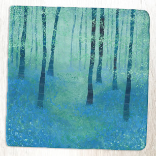Dessous-de-plat Bluebell Woodland Paysage Peinture