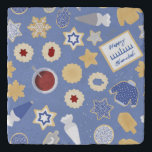 Dessous-de-plat Chanukah cookie party<br><div class="desc">J'aime les vacances,  et j'aime un bon motif de vacances pour nous mettre dans l'esprit de vacances! Ce design inspiré de biscuits fantaisistes vous apportera de la joie à votre table de vacances.</div>
