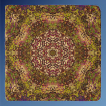 Digital Mandala jaune rouge et violet