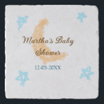 Dessous-de-plat Orange lune bleu étoiles parties scintillant baby<br><div class="desc">Conception</div>