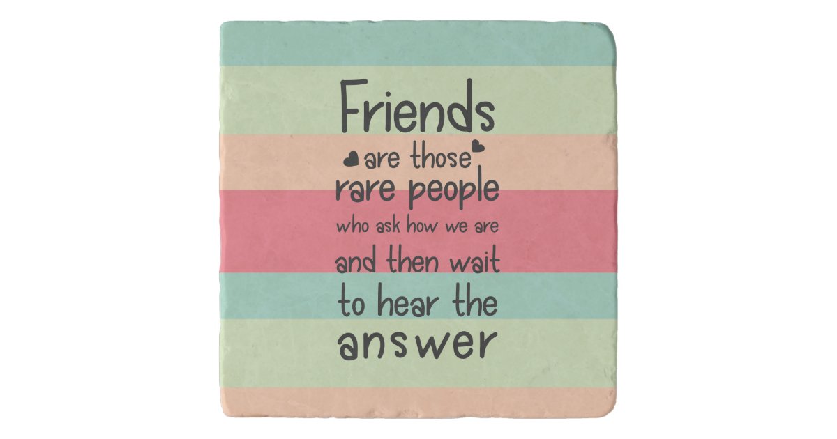 Dessous De Plat Pastel Cute Friends Rare Citation D Amitie Zazzle Fr