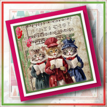 Support TRIVET en pierre -Trois Kitten chanteurs d