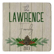 Trivet de vacances Personnalisé avec Nom de famill