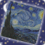 Dessous-de-plat TRIVET - "Nuit étoilée" - Vincent van Gogh<br><div class="desc">Une image de "Starry Night" (1889) de Vincent van Gogh est présentée sur ce Trivet en pierre de marbre carré. ► L'image ne peut pas être supprimée ou remplacée. ► Customisez/personnalisez en ajoutant du texte personnalisé dans votre choix de police (style, couleur, taille), ou une image ou un logo supplémentaire....</div>