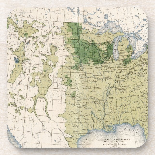 Dessous-de-verre 161 Orge/km2 (Devant)