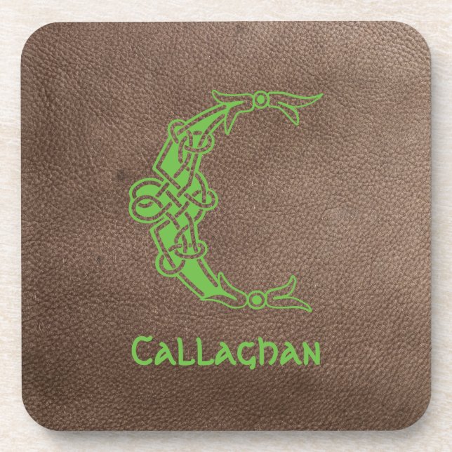 Dessous-de-verre 16e siècle Celtic Knot Capitale décorative C (Devant)