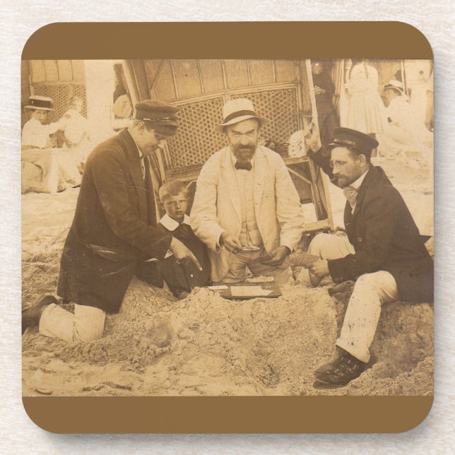 Dessous-de-verre 1914 fun on the beach in Germany (Devant)