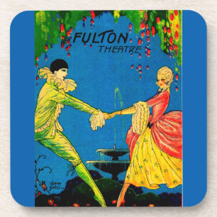 Dessous-de-verre 1927 Le programme Fulton Theatre couvre l'art