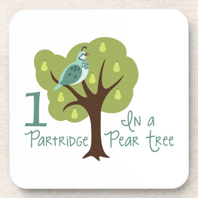 Dessous-de-verre 1 Perdrix Dans L'Arbre À Poires (Devant)