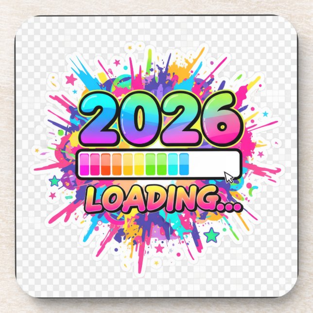 Dessous-de-verre 2026 Loading... Progress Bar Sticker (Devant)