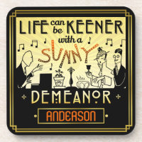 20 s Retro Art Deco Sunny Demeanor Custom