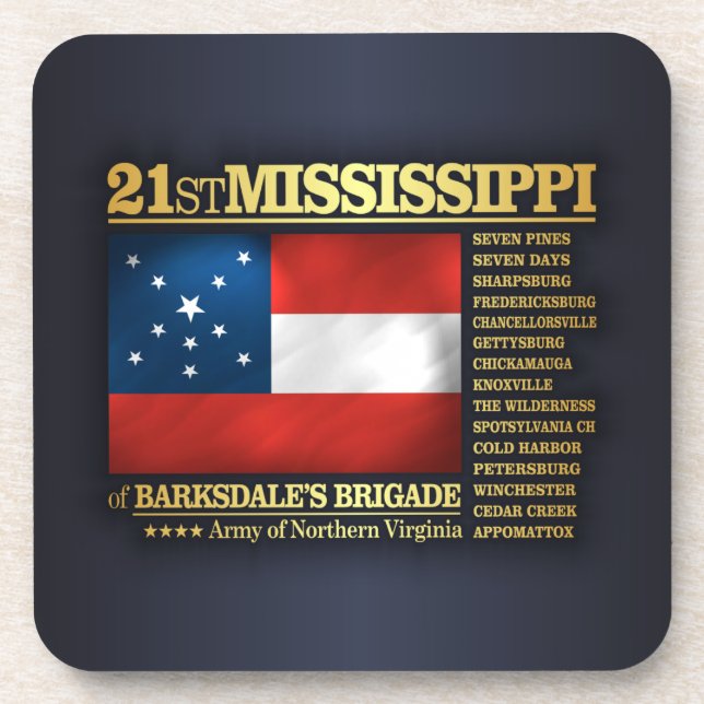 Dessous-de-verre 21e Infanterie du Mississippi (BA2) (Devant)