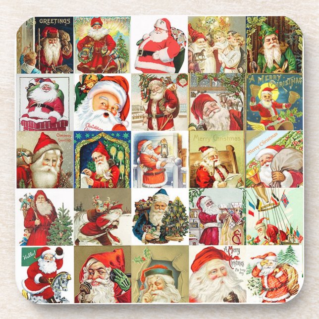 Dessous-de-verre 25 Santas Différents Version 2 (Devant)