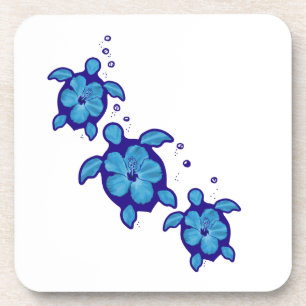 Dessous-de-verre 3 tortues bleues de Honu