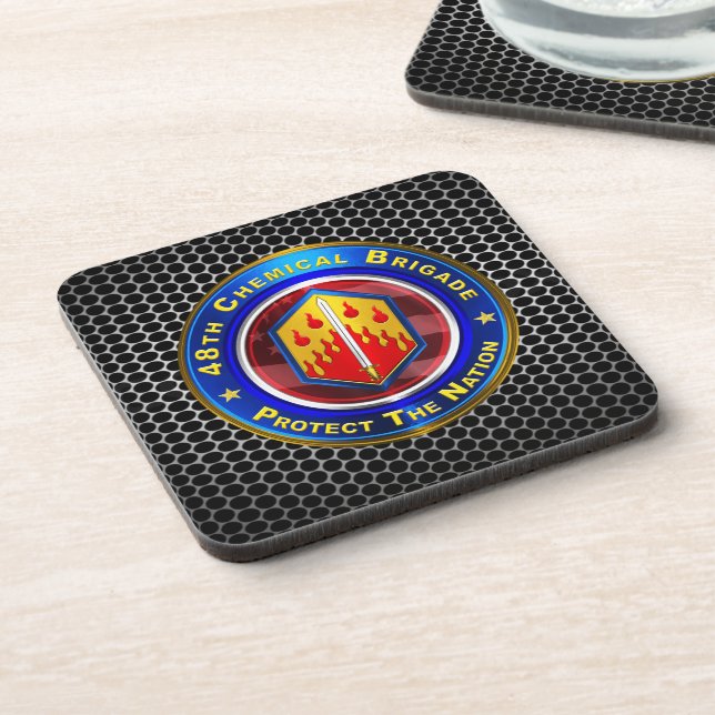 Dessous-de-verre 48e brigade chimique « Prouvé au combat » (Côté gauche)