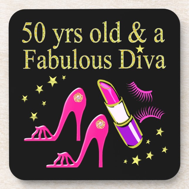 DESSOUS-DE-VERRE 50 ANS ET UNE DIVA FABULEUSE (Devant)