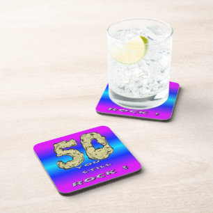 Dessous-de-verre 50th Birthday You Still Rock Celebration Coasters