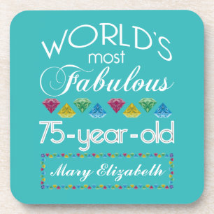 Dessous-de-verre 75e anniversaire plus fabuleux gemme coloré Turqu