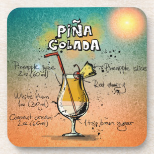 Dessous de verre à cocktails Pina Colada