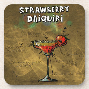 Dessous de verre à cocktails Strawberry Daquiri