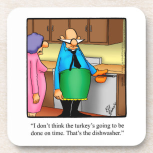 Dessous de verre à dos d'Humour de Thanksgiving