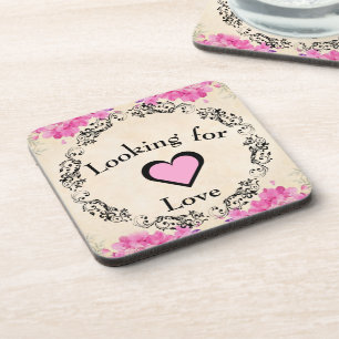 Dessous-de-verre À la recherche de l'amour Beverage Coaster