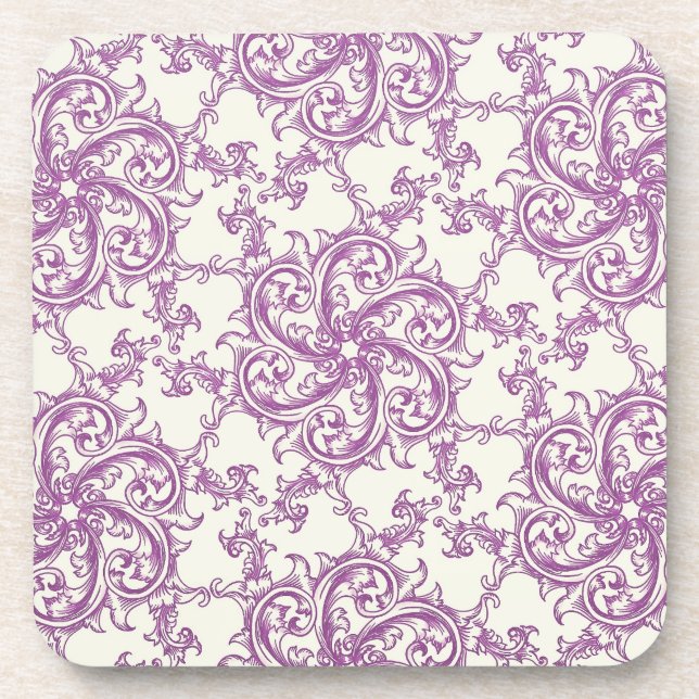 dessous de verre à motif de fleurs médiéval (Devant)