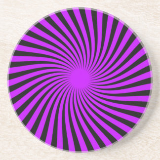Dessous de verre à spirale noire et violette