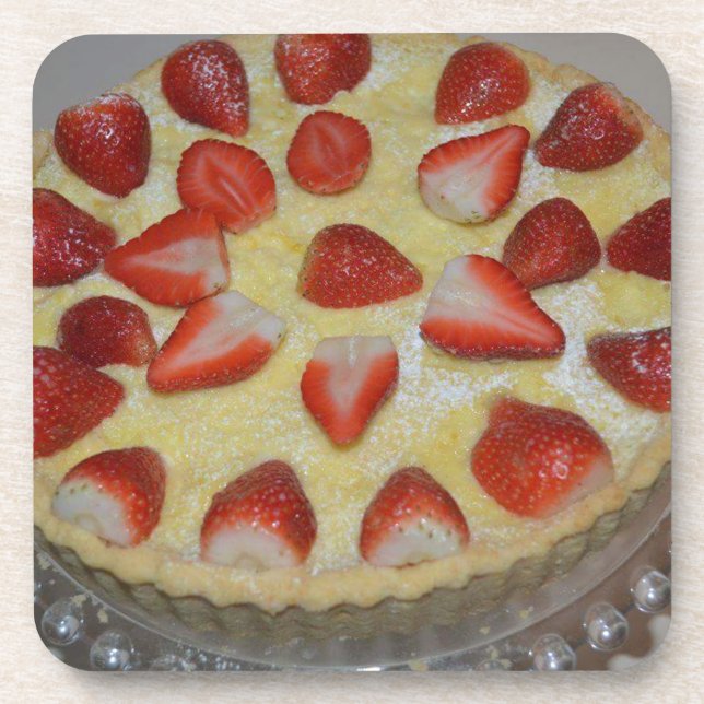 Dessous-de-verre A strawberry cake (Devant)