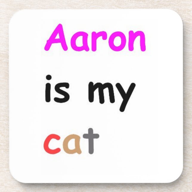Dessous-de-verre Aaron est mon chat (Devant)
