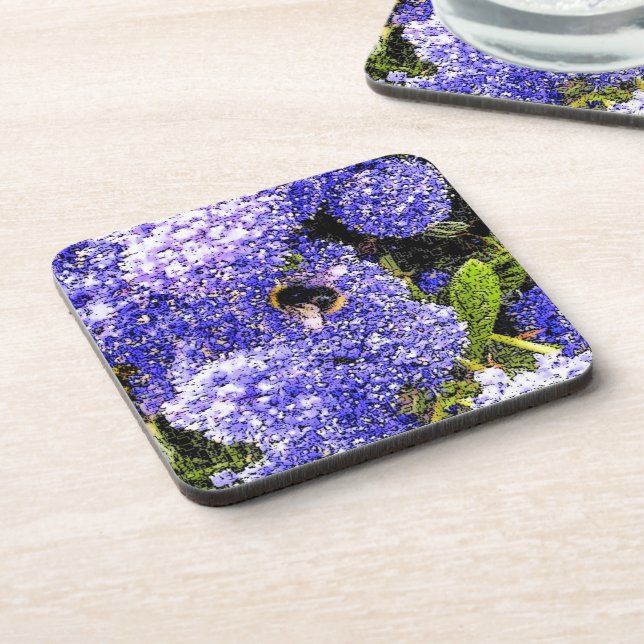 Dessous-de-verre Abeille à fleurs Lilac (Côté gauche)