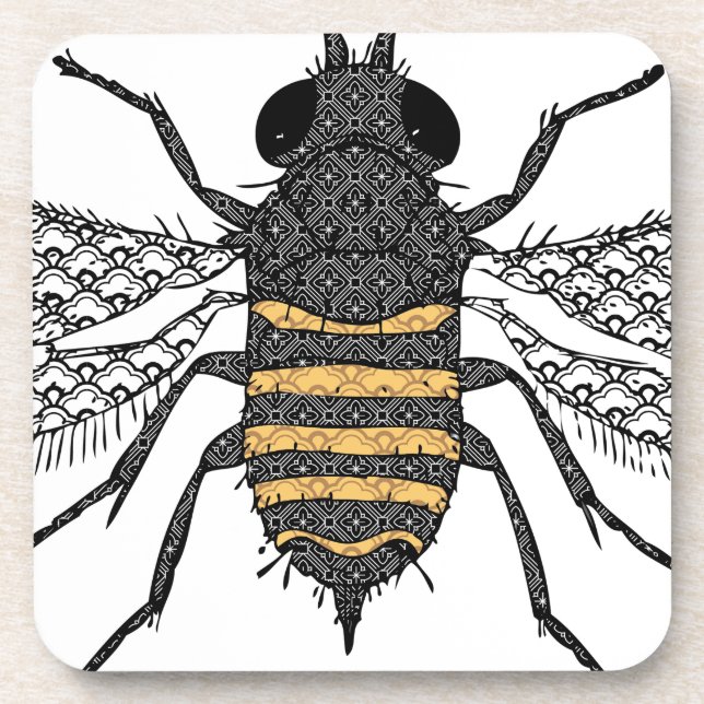 Dessous-de-verre Abeille vintage (Devant)