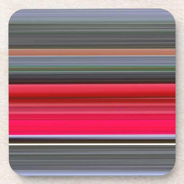 Dessous-de-verre Abstract #1: Red and Grey (Devant)