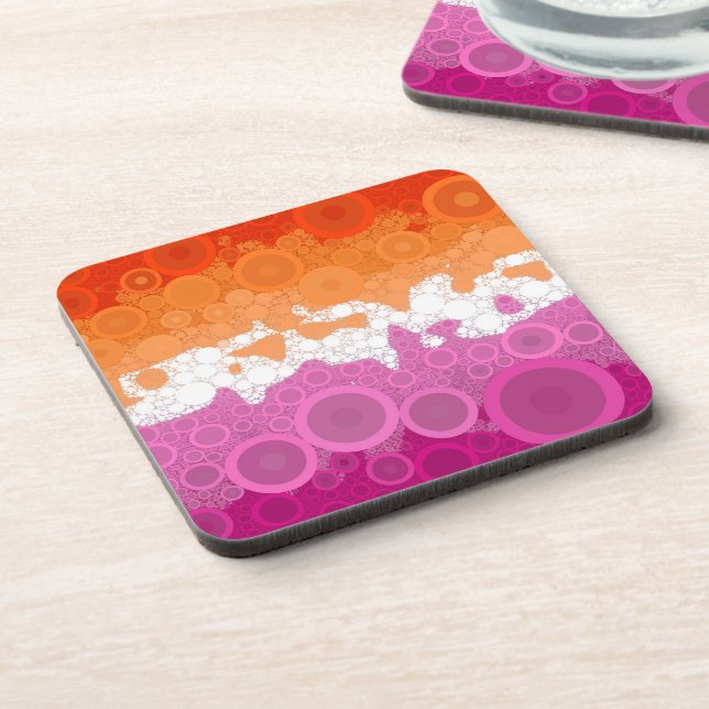 Dessous-de-verre Abstract Lesbian Pride Flag     (Côté gauche)