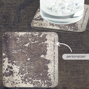 Dessous-de-verre Abstrait loft grunge noir & blanc (mur fissuré)
