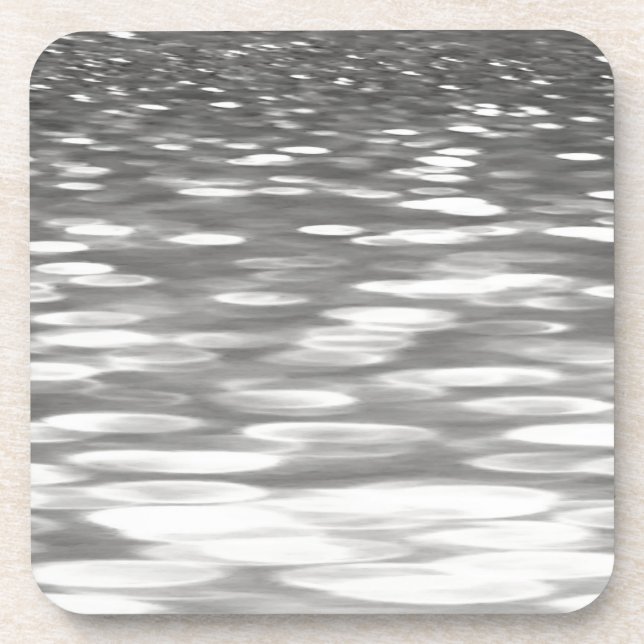 Dessous-de-verre Abstrait n° 3 : brillant gris argenté (Devant)