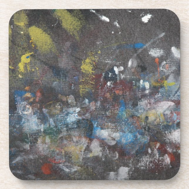 Dessous-de-verre Abstrait sur Grey (Devant)