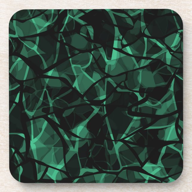 Dessous-de-verre abstrait vert (Devant)