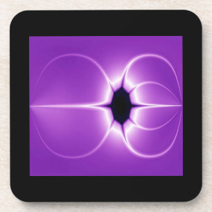 Dessous-de-verre Abstraite araignée violette fractale