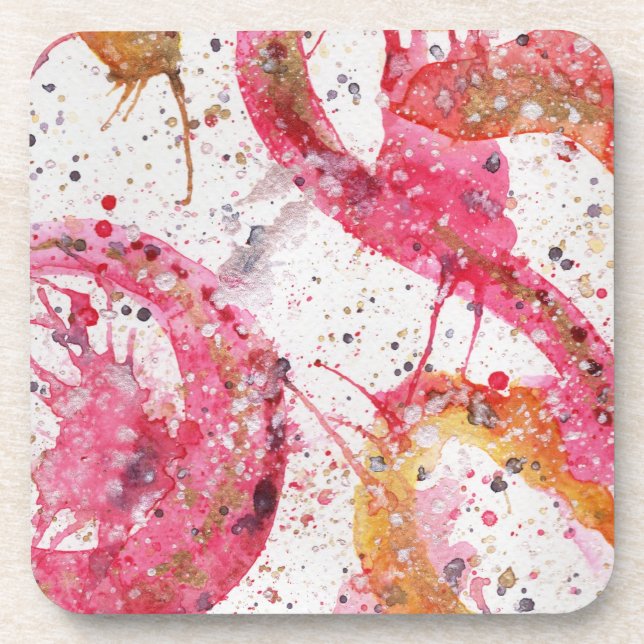 Dessous de verre abstraits aquarelle (Devant)