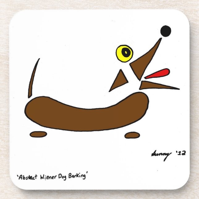 Dessous de verre Abstraits pour chiens Wiener - En (Devant)