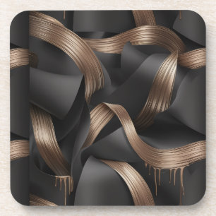 Dessous-de-verre Accent Masculin Luxueux au Flux de Bronze Moderne