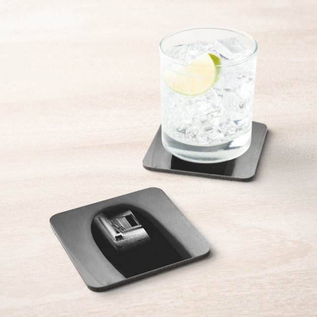 Dessous-de-verre Adobe Doorway Architecture Photographie noir et bl (Côté Droit)