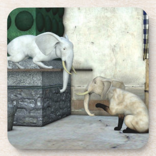 Dessous-de-verre adorable chats éléphants