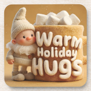 Dessous-de-verre Adorable gnome en feutre avec mug Marshmallow