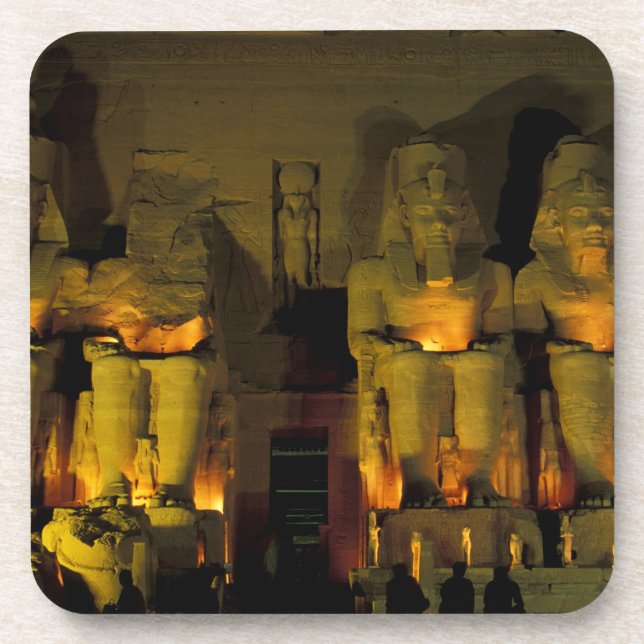 Dessous-de-verre AF, Égypte, Abu Simbel. Figures colossales de (Devant)